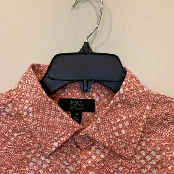 Mens Club Room Lux Linen Button Down M NWT - B5 - Picture 3 of 5